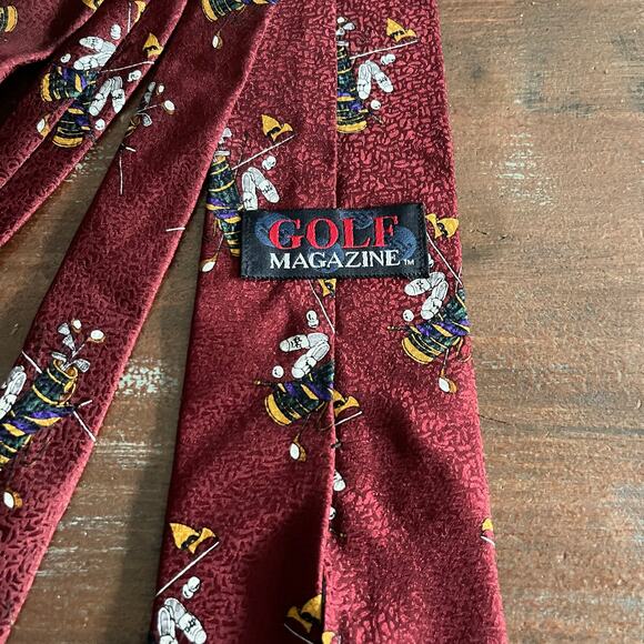Golf Ties Sky Bend Country Club Polyester Tie Golf Magazine Silk Tie Made in USA - Picture 7 of 9